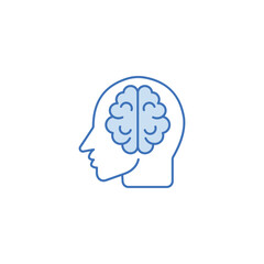 Healthy Mind icon design with white background stock illustration
