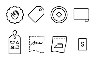 Clothing care symbols and labels for laundry instructions and garment management