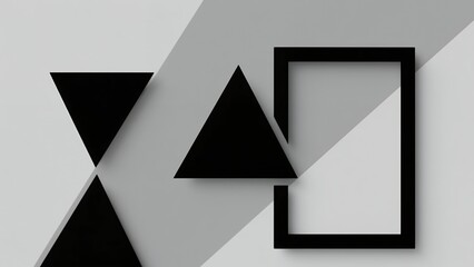 Futuristic Geometric Interface with Abstract Shapes