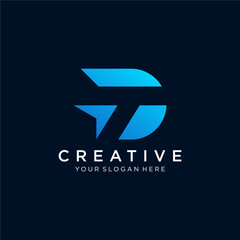 letter DT or TD vector emblem logo inspiration