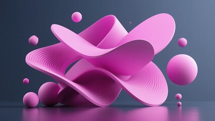 Futuristic Geometric Interface with Abstract Shapes