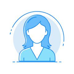 Businesswoman with Headset Icon for Customer Support Communication