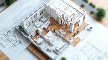 Detailed Architecture Drawing Showcasing Floor Layout Design Representing Building Design Interior Layouts and Residential Floor Plans for Architecture Firms Home Builders and Development
