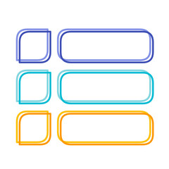 Colorful rounded rectangle labels set for UI design, infographic, or text highlight