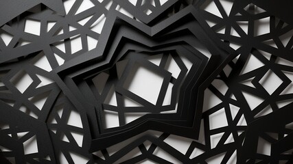 Futuristic Geometric Interface with Abstract Shapes