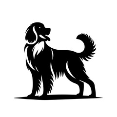 vector illustration of a black dog