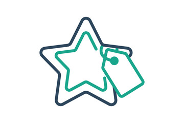 Brand icon. line icon style. icon related to concept. business elements vector illustration