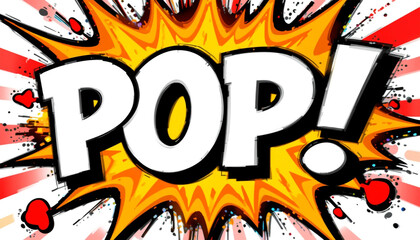 Fototapeta premium Pop Art Explosion Comic Book Style Graphic Design