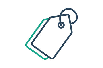 Tag icon. line icon style. icon related to branding. business elements vector illustration