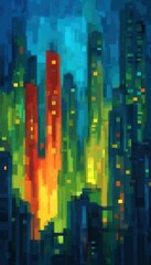 Ciudad Nocturna Abstracta