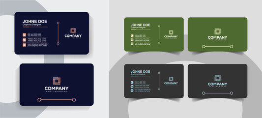 Mnimal and Professional Business Card Layout for Agencies and Freelancers. Sleek and minimalist design for professional business cards.