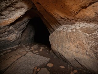 Adventure Landscape Inside Remote Cave