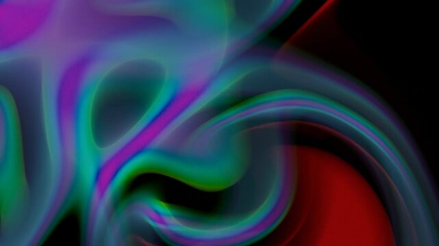 a colorful abstract painting of a red and blue swirl