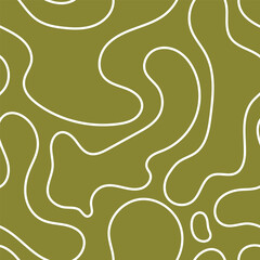 white lines on green background, vector hand drawn seamless pattern design
