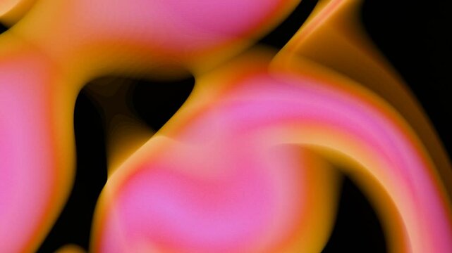a close up of a pink and yellow object