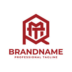 Obraz premium Letters RMT Hexagon Logo, for RMT, RTM, MRT, MTR, TRM, TMR initials