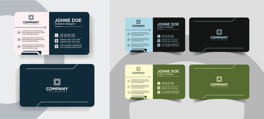 Professional and Modern Business Card Template with Creative Elements. Elegant and Creative Business Card Template for Corporate and Personal Branding.