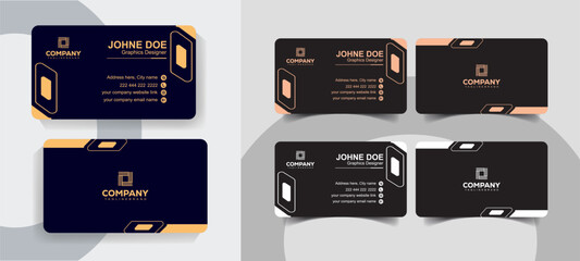Professional and Modern Business Card Template with Creative Elements. Elegant and Creative Business Card Template for Corporate and Personal Branding.