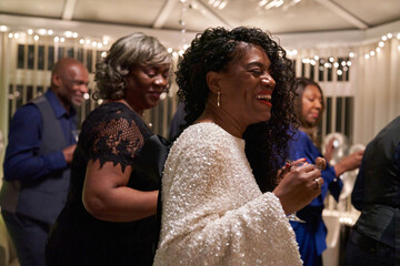 Group of friends celebrating wedding anniversary