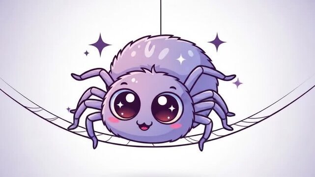 Cute cartoon spider illustration