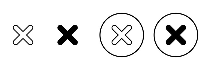 Obraz premium Close icon vector. Delete sign and symbol. cross sign