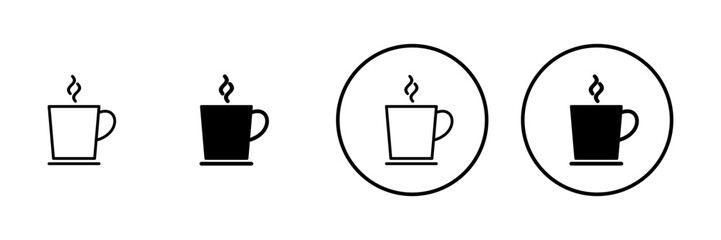 coffee cup icon vector. cup a coffee sign and symbol