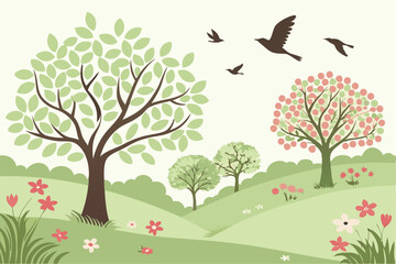 Fototapeta premium birds and nature background and wallpaper 