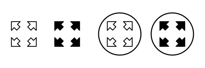 Fullscreen Icon vector. Expand to full screen sign and symbol. Arrows symbol