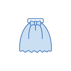 Skirt icon design with white background stock illustration