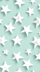 Obraz premium Repeatable five-pointed star layout, ideal for clean wallpaper concepts, stylish surface designs, and minimalist graphic use.