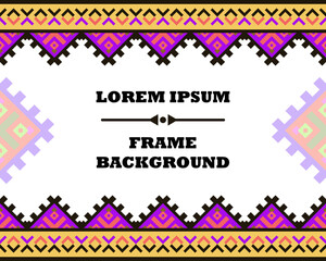 Frame ethnic template design for cover, poster, and banner.