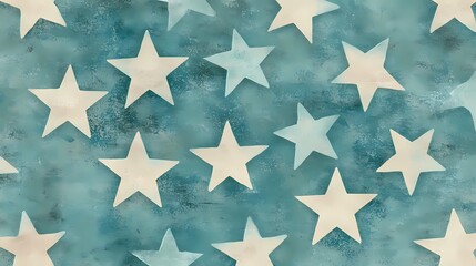 Consistent star texture with evenly distributed shapes, suitable for product packaging, modern textile prints, and flat design elements.