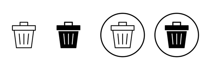 Trash icon vector. trash can icon. delete sign and symbol.