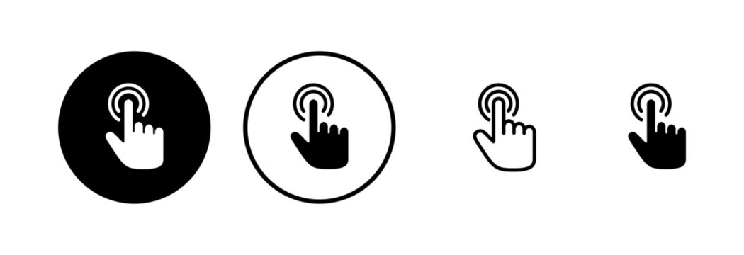 Hand cursor icon logo design. cursor sign and symbol. hand cursor icon clik