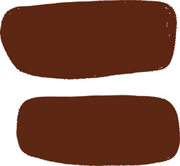 Abstract hand-drawn brown double rectangle shapes