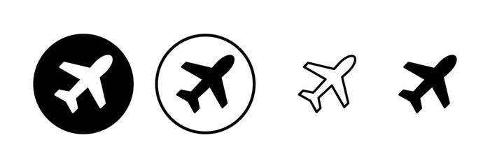 Plane icon logo design. Airplane sign and symbol. Flight transport symbol. Travel sign. aeroplane