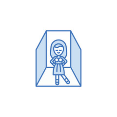 Cat Walk icon design with white background stock illustration