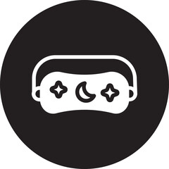 sleep mask glyph icon
