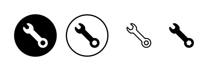 Fototapeta premium Wrench icon logo design. repair icon. tools sign and symbol