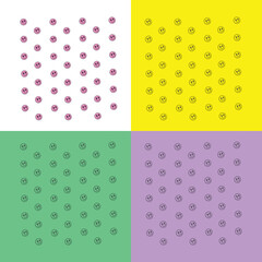 Emoji Faces Pattern, vector