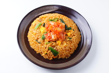 キムチとビビンバ炒飯