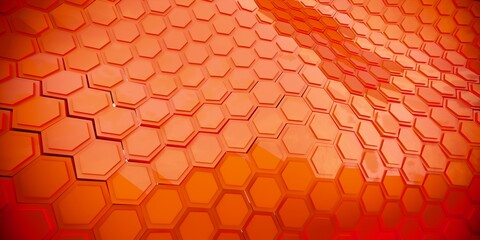 Orange hexagon background