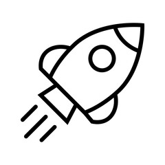 Rocket icon. Vector of rocket launch icon. rocket in the air