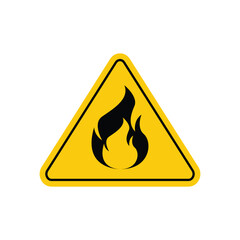 Fototapeta premium fire hazard warning sign icon vector design template