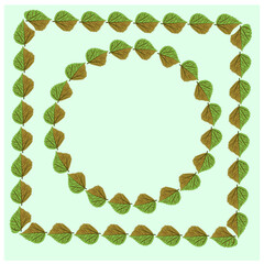 chinarose leaf brush vector work frames 1