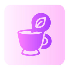 herbal tea gradient icon