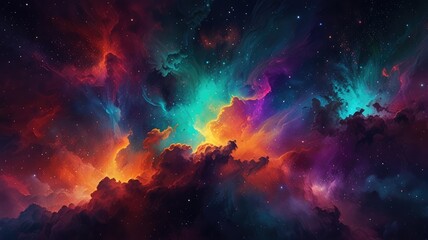 Fototapeta premium Abstract Space Background with Nebula Texture