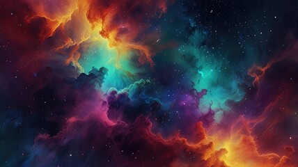 Abstract Space Background with Nebula Texture