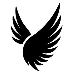 Abstract Black Wings Design Graphic Element