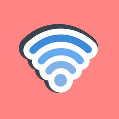 Sticker wifi. Internet network elements.